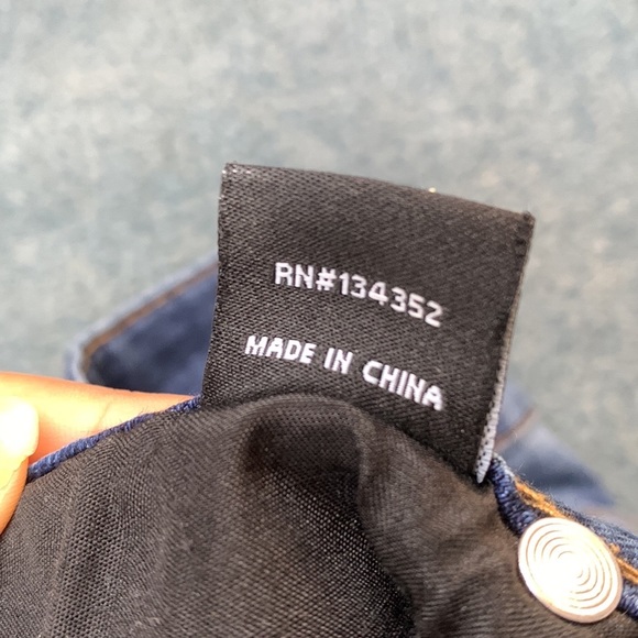 ‼️SOLD Wax Jean Butt I Love You Dark Blue Denim High Waisted Skinny Jeans Size 3 - Picture 5 of 12